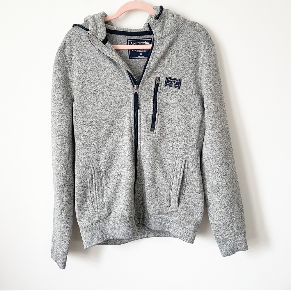 Abercrombie & Fitch Men Heavyweight Zip Up Hoodie